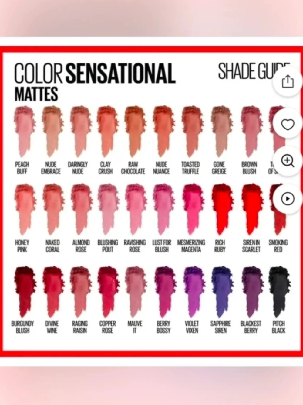 Maybelline Color Sensational Matte Finish Lipstick- Copper Rose 0.16oz BNIB